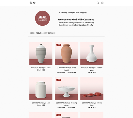 Instastyle design template - Shup webshop