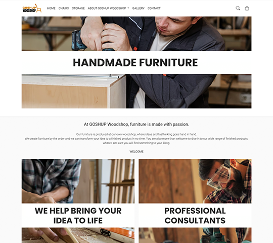 Inspire design template - Shup webshop