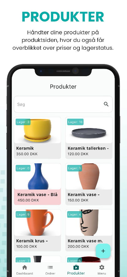 SHUP app produktvisning